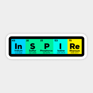 Inspire - Periodic Table - Funny Gift for Chemist, Science Teacher, Doctors and Science Club Sticker